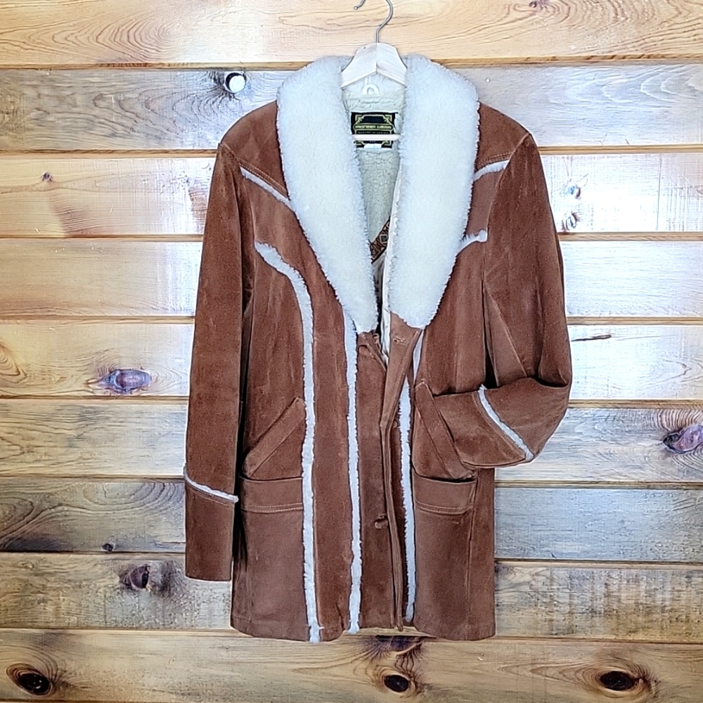 Leather Jacket With Shearling Collar - image 1